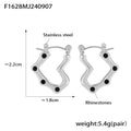 Jewelry wholesale New Arrival Jewelry Zircon Pearl Irregular Heart Hoop Earrings