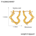 Jewelry wholesale New Arrival Jewelry Zircon Pearl Irregular Heart Hoop Earrings