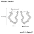 Jewelry wholesale New Arrival Jewelry Zircon Pearl Irregular Heart Hoop Earrings