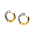 New Fashionable Circular Contrasting Stainless Steel Hollowed Out Jewelry Suitable For Men And Women's Trendy Earrings WAN4 Jewelry