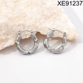 Wholesale Not Fade Chunky Geometric Hoop Earrings 18K Gold Plated Stainless Steel Jewelry Women's Fashion Hollow Earrings WAN4 Jewelry