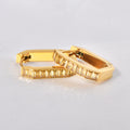 Jewelry wholesale Trendy Vintage 18K Gold Plated Cubic Zircon Hoop Earrings