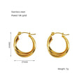 Vintage Women's Stainless Steel Jewelry Irregular Geometry Hollow Design Twisted Stripes 18K Gold Electroplated Gift Earrings WAN4 Jewelry