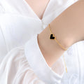 Jewelry wholesale Classic Inlay Acrylic Shell Heart Studs Earrings Necklace Bracelet Jewelry Sets