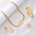 Jewelry wholesale Wholesale Double Chain Four-Leaf Clover Jewelry Sets