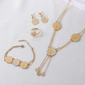 Jewelry wholesale Wholesale Stainless Steel Tassel  Tree Shape Inlaid Zircon Jewelry Sets