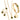 Luxury Jewelry Vintage Stainless Steel 18K Gold Inlaid zircon Emerald Block Fashion Jewelry Sets WAN4 Jewelry