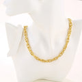 Jewelry wholesale Women's 18K Gold Plated Stainless Steel Fashion Jewelry with Double Oval Chain Surround Shape Light Luxury Design Necklace