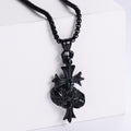 Jewelry wholesale Explosive Skull Cross Casting Square Pearls Men's Chain Necklace