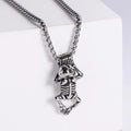 Jewelry wholesale Wholesale Skull Casting Pendant Square Pearl Chain Necklaces
