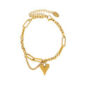Jewelry wholesale Elegant Wholesale Tassel Heart Pendant Necklaces Bracelets Jewelry Set