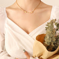 Jewelry wholesale 18K Sly Notch Lucky Double - plate Collarbone Chain
