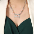 Jewelry wholesale 18K Stainless Steel Hip - hop English Letter Necklace