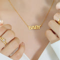 Jewelry wholesale 18K Stainless Steel Internet - famous Simple English Letter Pendant Necklace