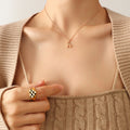 Jewelry wholesale 18K Stainless Steel Niche H - letter Lucky Necklace