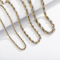 Jewelry wholesale Explosive Simple Fashion Multi-color Plating Twisted Chain Necklace