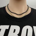 Jewelry wholesale Explosive Simple Fashion Multi-color Plating Twisted Chain Necklace