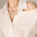 Jewelry wholesale Classic Cute Jewelry Rose Gold Plated Pixel Heart Pendant Necklaces