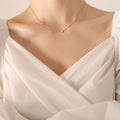 Jewelry wholesale Dainty Jewelry Stainless Steel Little Heart Oval Chain Necklace