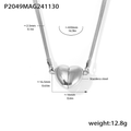 Jewelry wholesale Hot Sale Magnets Disassemble Heart Pendant Flat Snake Chain Necklace