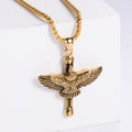 Jewelry wholesale Popular square pearl chain Viking men's fashion necklace