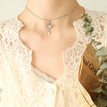 Jewelry wholesale Artistic - Flair Butterfly Tassel Cubic Zirconia Pendant Necklace