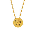 Jewelry wholesale Classic Wholesale 'Love me' Letter Round Pendant Beads Chain Necklace