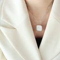 Jewelry wholesale Factory Direct Sale Jewelry Square Letter Pendant Necklaces
