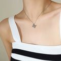 Jewelry wholesale Hammered Square - patterned Ultra - thin Collarbone Chain with M Letter Necklace