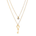Jewelry wholesale Hot Sale Heart Shaped Zirconia Key Ladies Pendant Necklace