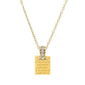 Jewelry wholesale Hot Sale Round Zirconia Crystal Letter Square Pendant Necklace