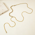 Jewelry wholesale Hot Sale Stainless Steel Flat Snake Chain Link Beads Chain Necklaces