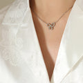 Jewelry wholesale Kawaii Niche - designed Bow - shaped Pendant Necklace