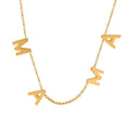 Jewelry wholesale New Arrival Stainless Steel 18k Letter Necklace For MOM's Gift