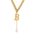 Jewelry wholesale New Stainless Steel 18K Letter Necklace, Ideal as a Gift for Friends