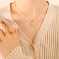 Jewelry wholesale Niche Design - inspired Butterfly and White Seashell Pendant Necklace