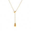 Jewelry wholesale Popular Water Drops Gold Bean Pendant Quality Oval Necklace