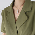 Jewelry wholesale Vintage Square Plate Relief Butterfly Pendant Necklace