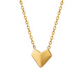 Jewelry wholesale Wholesale 18K Gold Plated Paper Fold Style Heart Pendant Necklaces