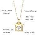 Jewelry wholesale Hot Sale Trendy Jewelry Christmas Snow Bell Zircon Pendant Necklace