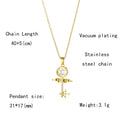Jewelry wholesale Hot Sale Trendy Jewelry Christmas Snow Bell Zircon Pendant Necklace