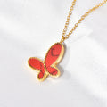 Jewelry wholesale Dainty Fashion Jewelry Stainless Steel Shell Butterfly Pendant Necklace