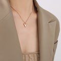 Jewelry wholesale Dainty Fine Jewelry PVD High Polish Heart Pendant Beads Snake Chain Necklaces