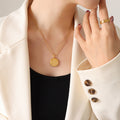 Jewelry wholesale Stainless Steel 18K Niche Design - inspired Bottle Cap Pendant Necklace
