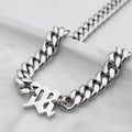 Jewelry wholesale Explosive Hip Hop Alphabet Clasp Cuban Chain Men's Necklace