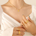 Jewelry wholesale Individualistic Trendy Round - plate Letter Pendant Necklace