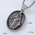 Jewelry wholesale Popular Father Jesus Pattern Oval Cast Pendant Men's Necklace