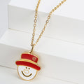 Jewelry wholesale Classic Jewelry 18K Gold Plated Colorful Christmas Pendants Necklaces