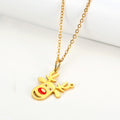 Jewelry wholesale Classic Jewelry 18K Gold Plated Colorful Christmas Pendants Necklaces