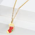 Jewelry wholesale Classic Jewelry 18K Gold Plated Colorful Christmas Pendants Necklaces